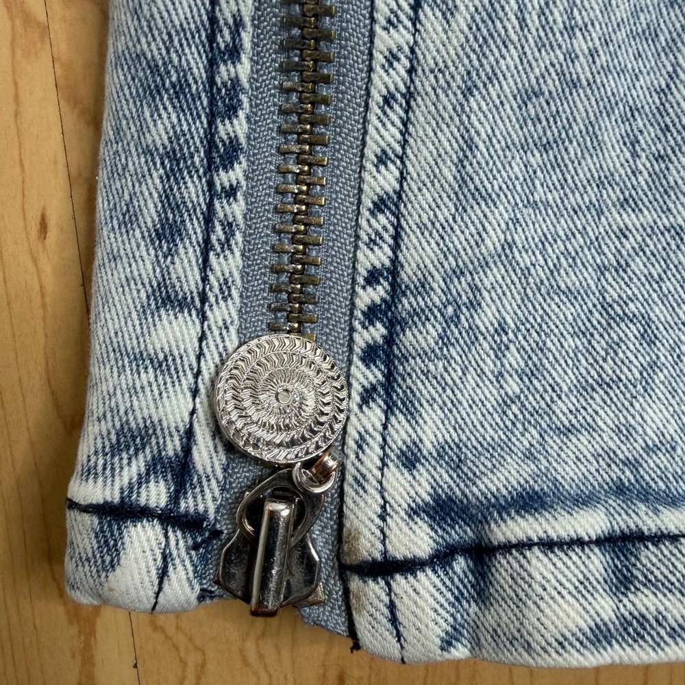 VEES Y2K Patchwork Flare Jeans Side Zipper Bell Bottom High Rise Festival - Picture 10 of 12